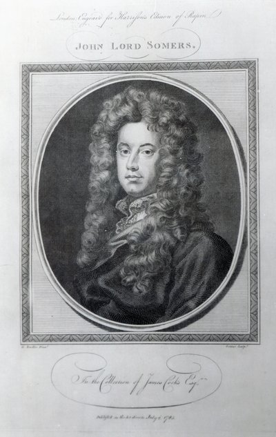 John, Lord Somers, Engraved by John Golder by Godfrey Kneller